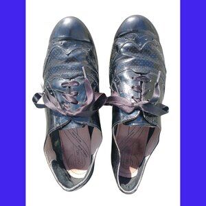 Women's oxford patent leather lace-up shoes DORKING sz 36